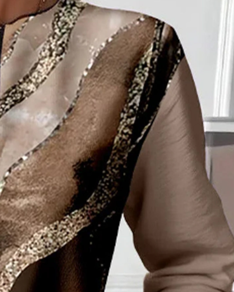 Zoey - Half-Zip Sweatshirt with Vintage Print