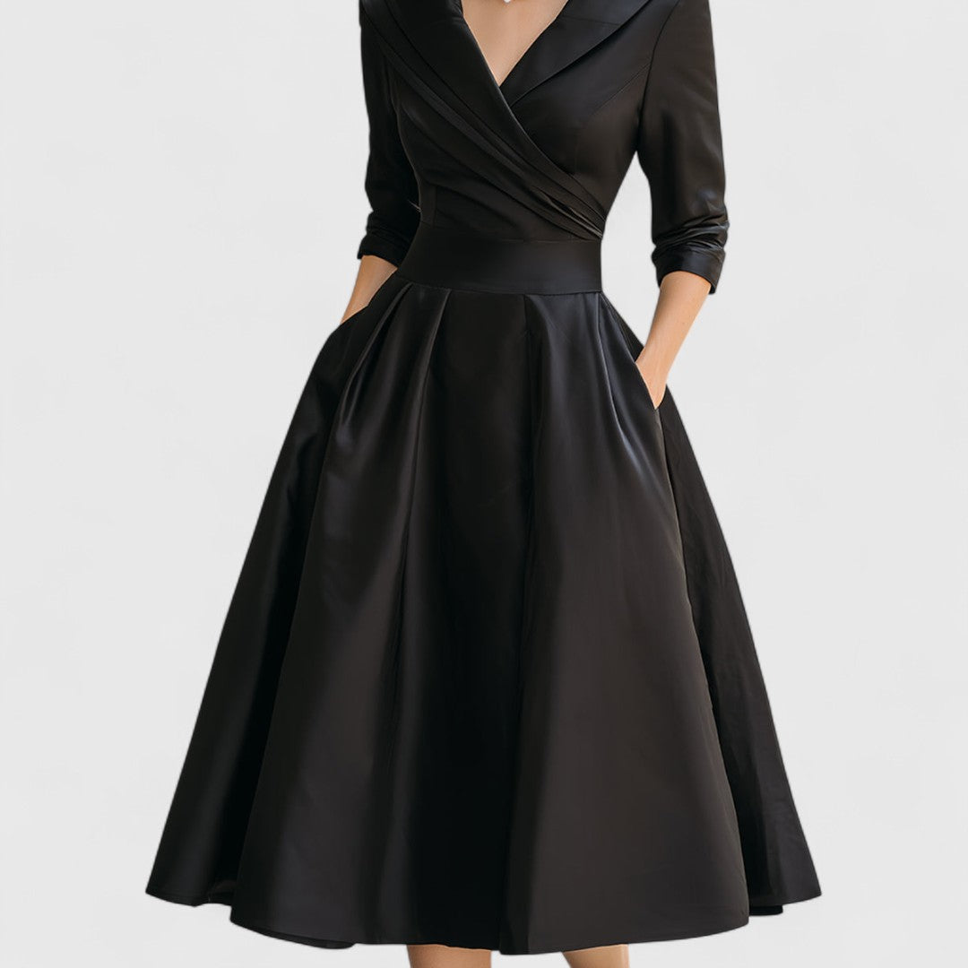 Rosalie | Elegant midi dress with a subtle sheen