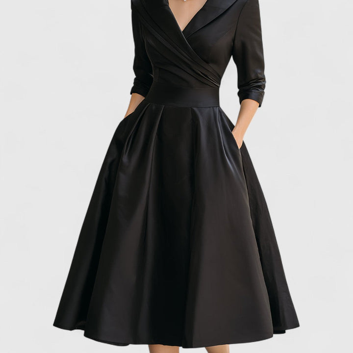 Rosalie | Elegant midi dress with a subtle sheen