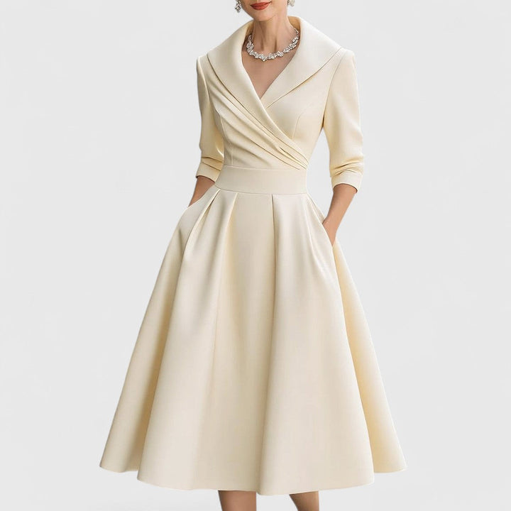 Rosalie | Elegant midi dress with a subtle sheen