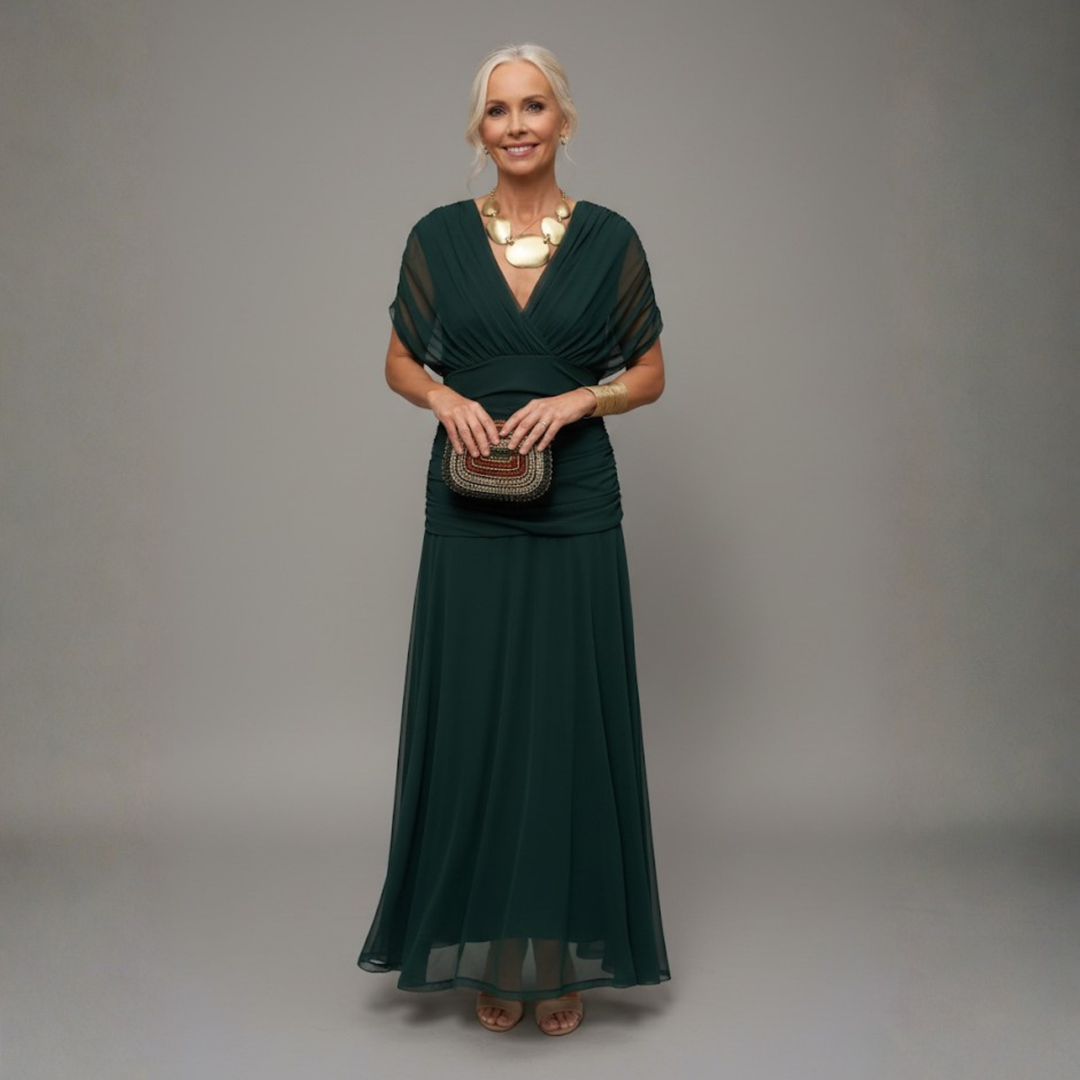 Paloma - Elegant V-neck Maxi Dress