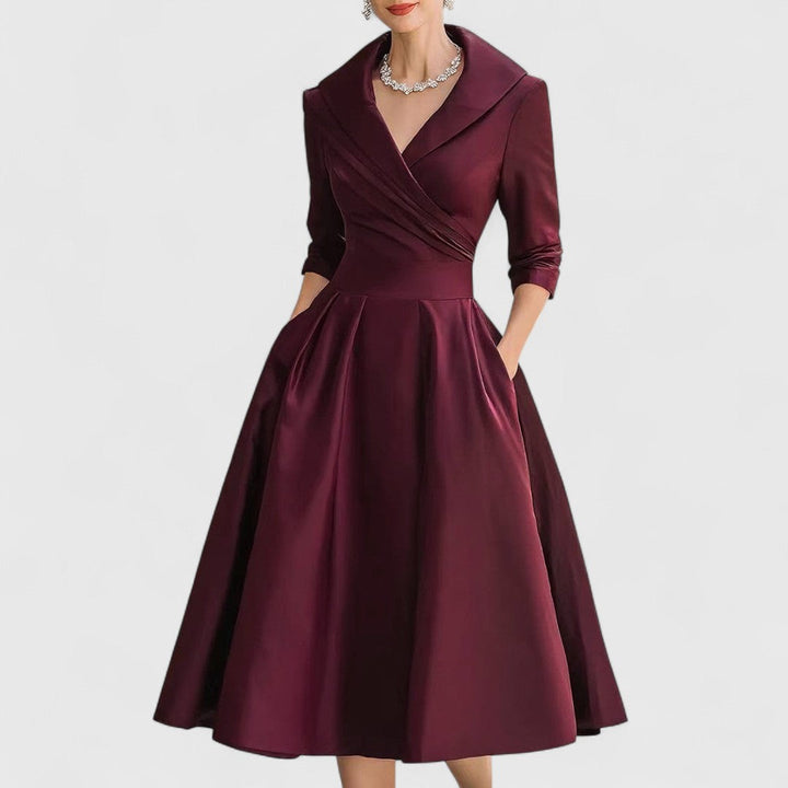 Rosalie | Elegant midi dress with a subtle sheen
