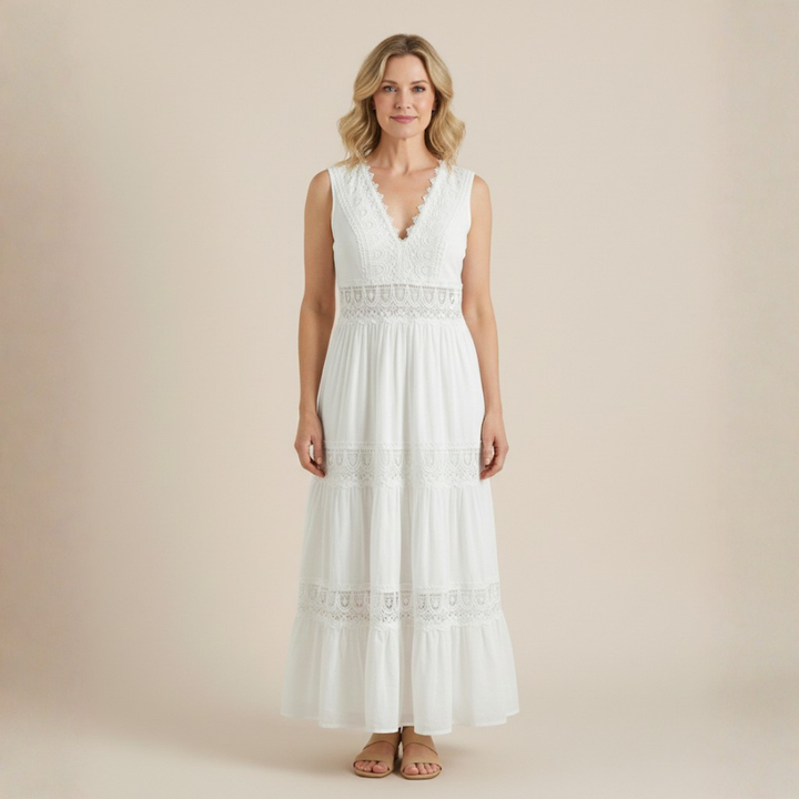 Lola™ | Elegant Lace Dress with V-Neck