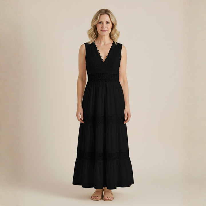 Lola™ | Elegant Lace Dress with V-Neck