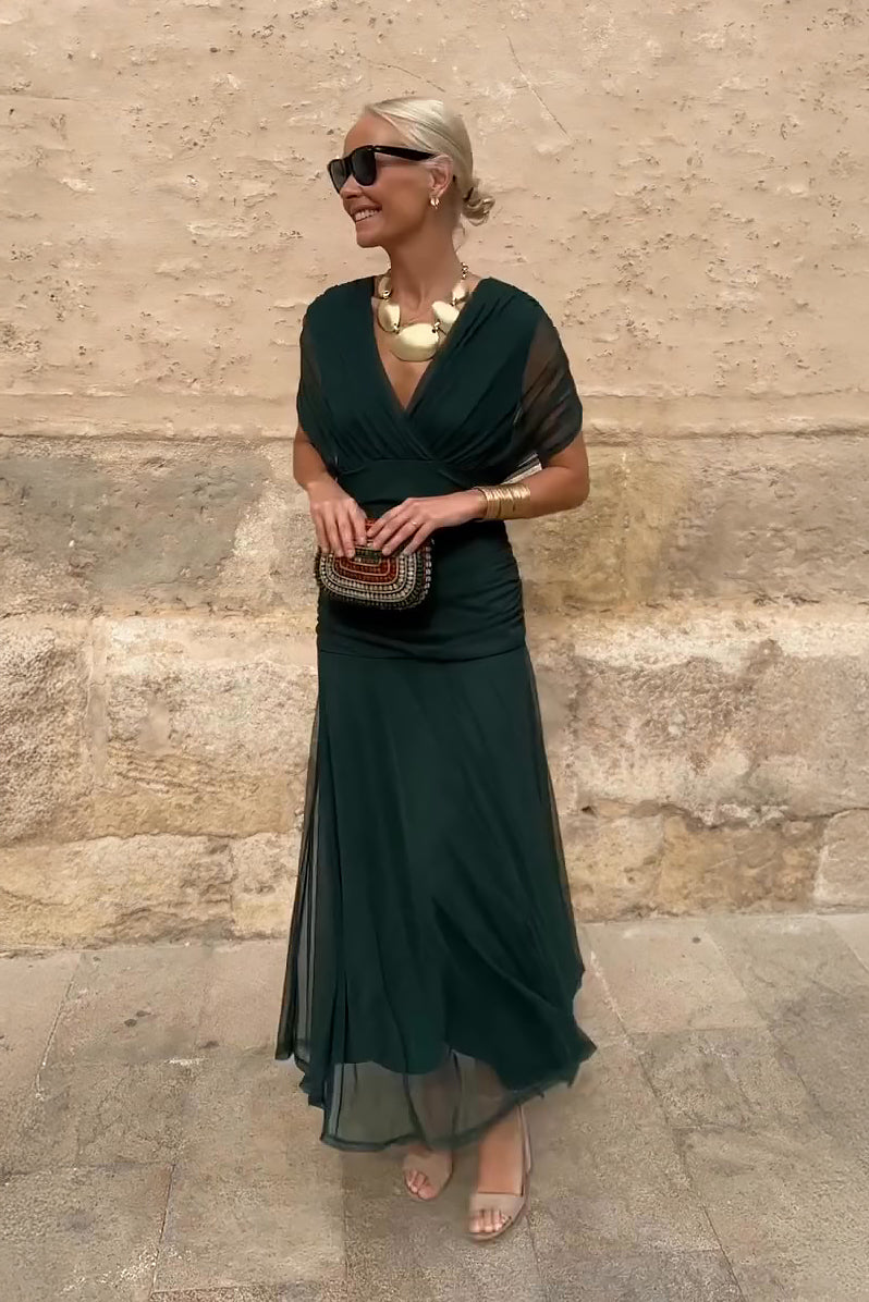 Paloma - Elegant V-neck Maxi Dress