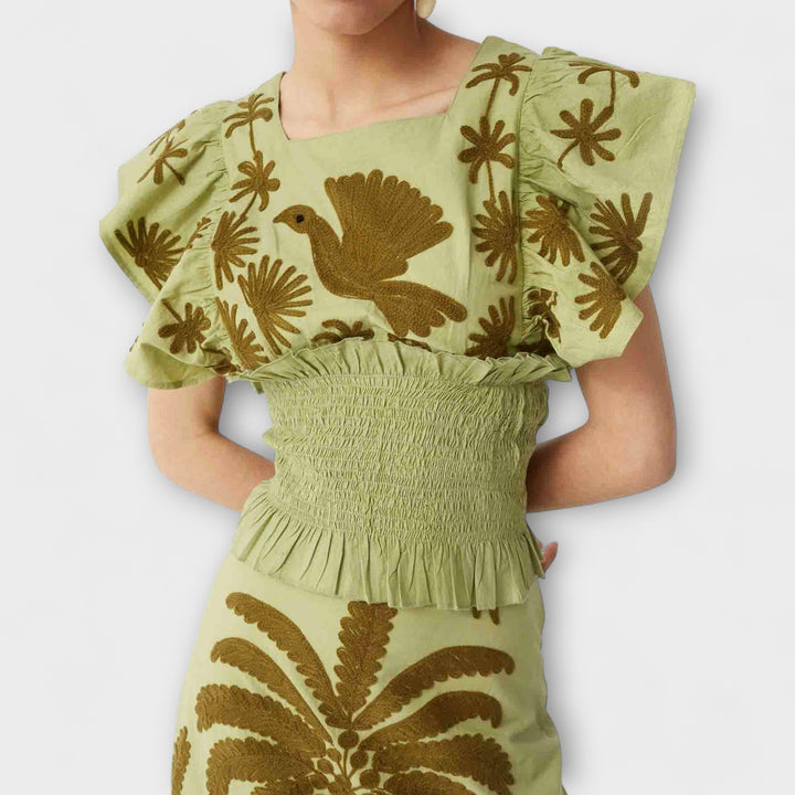 Amy - Chic Palm Tree Dress