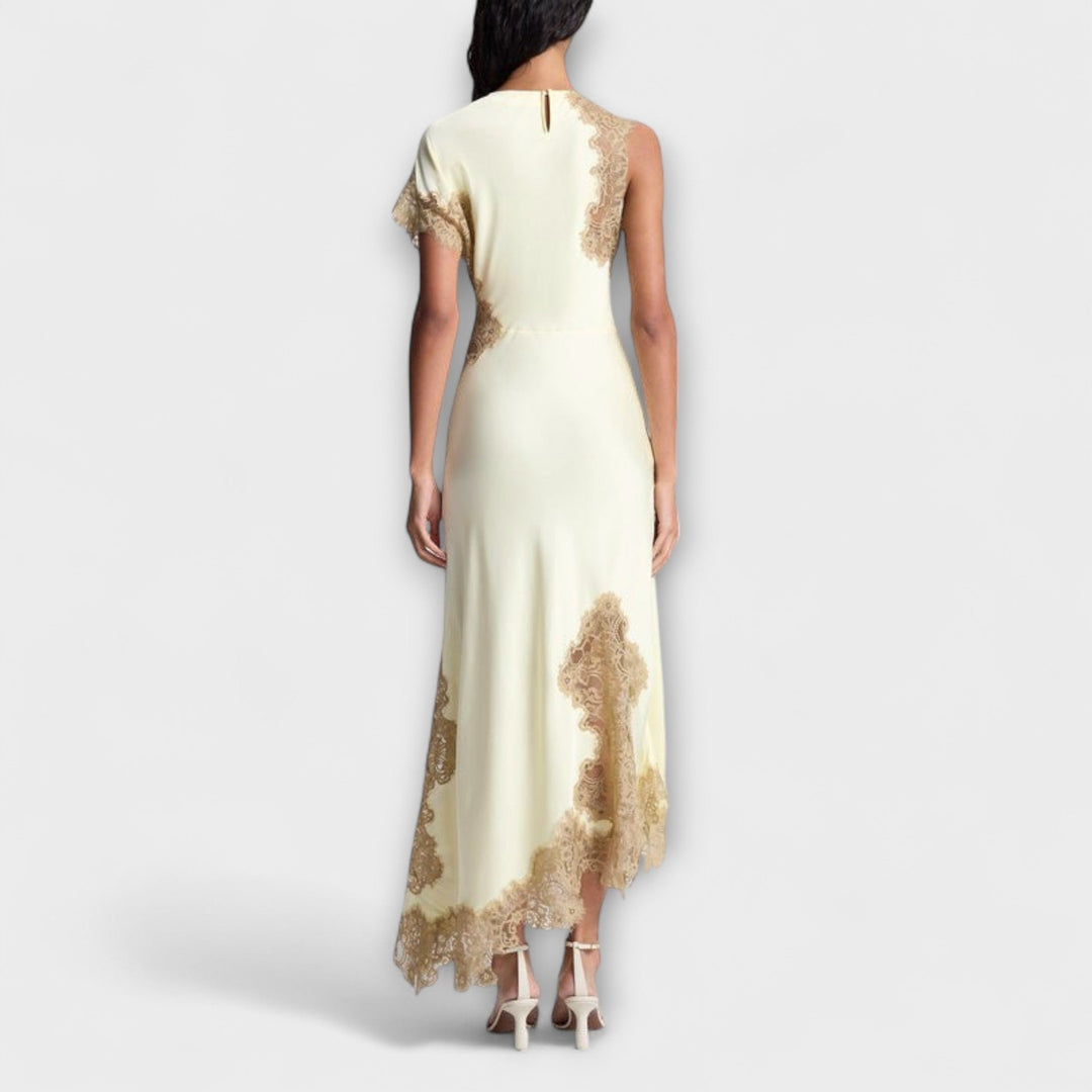 Margaret - Maxi Dress with Satin and Lace Accents