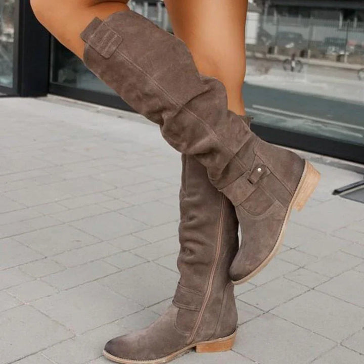 Lina - Comfortable and Warm Suede Effect Boots