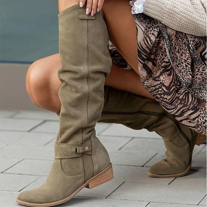 Lina - Comfortable and Warm Suede Effect Boots