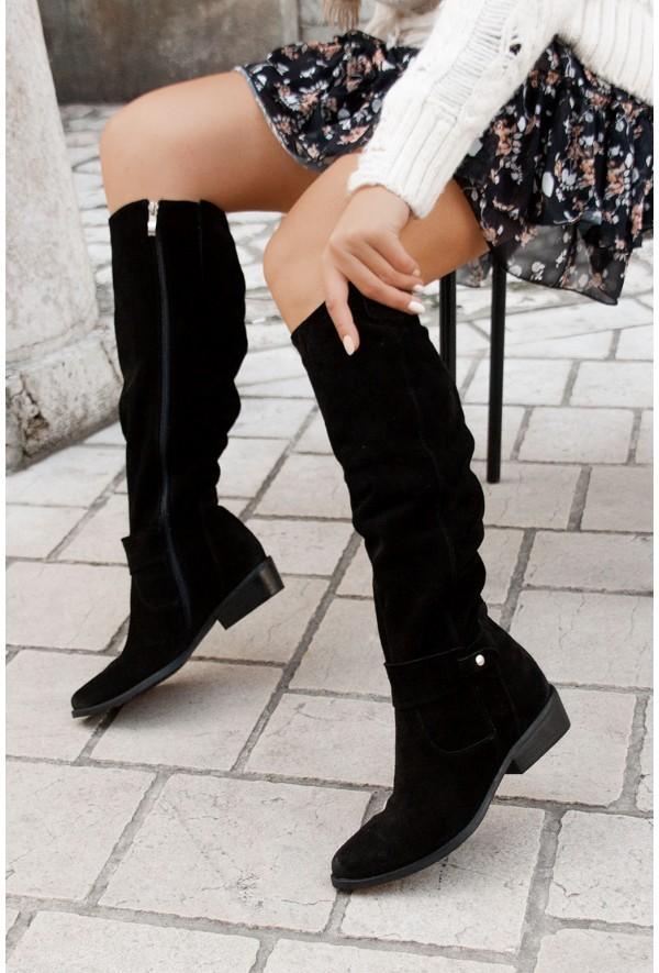 Lina - Comfortable and Warm Suede Effect Boots
