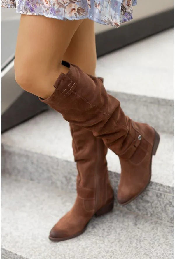 Lina - Comfortable and Warm Suede Effect Boots