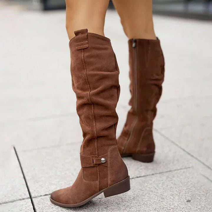 Lina - Comfortable and Warm Suede Effect Boots