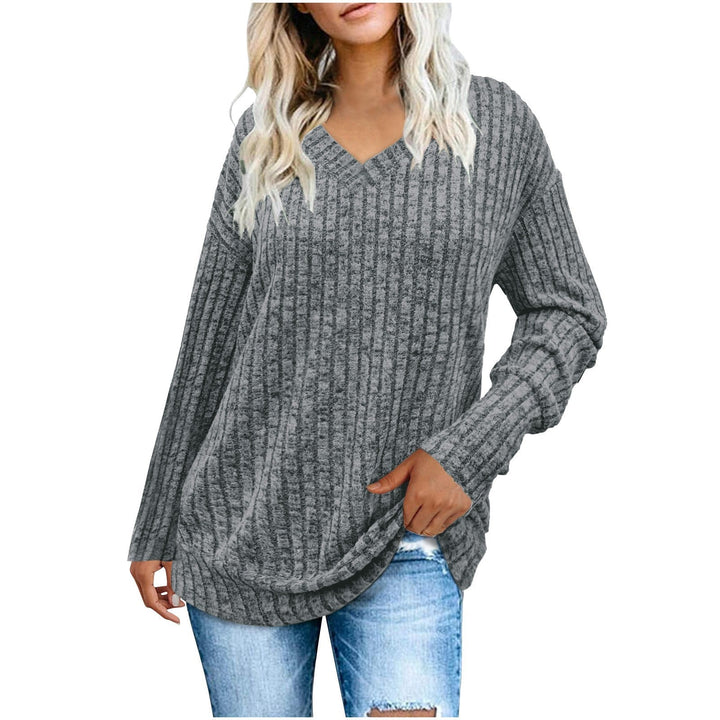 Chloe™ - Women V Neck Oversized Lightweight Knit Sweater