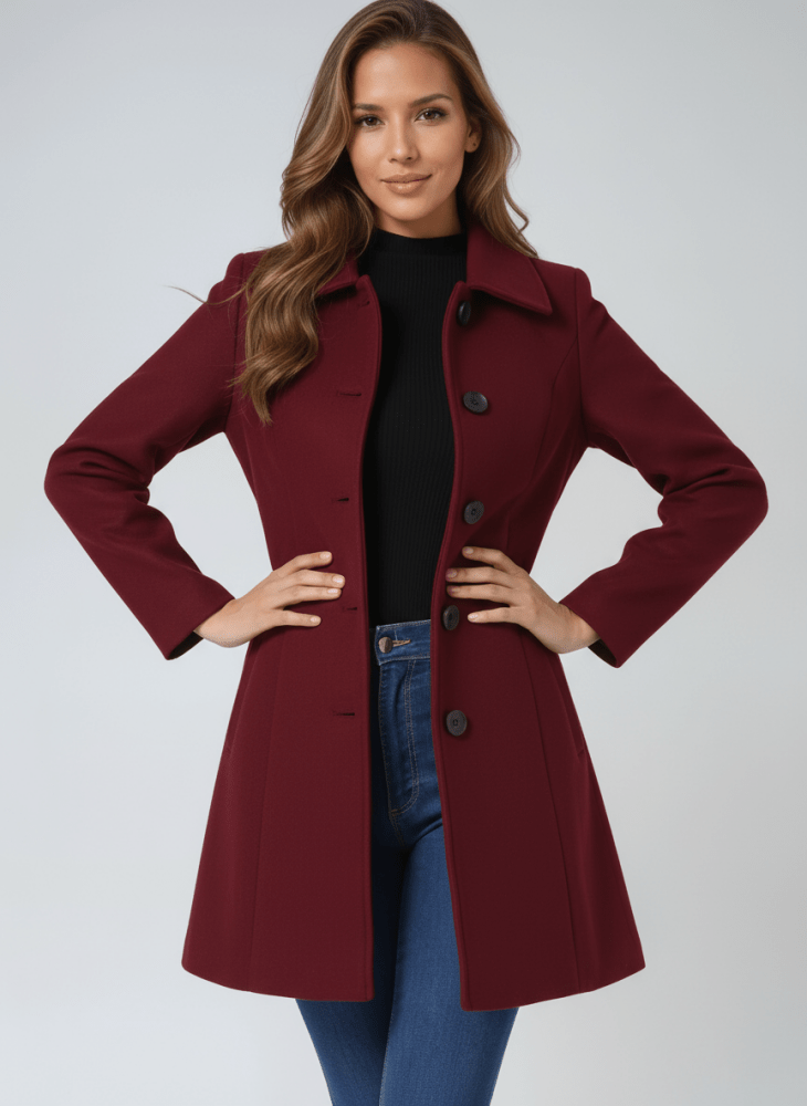 Helena | Women's Winter Coat with One Button