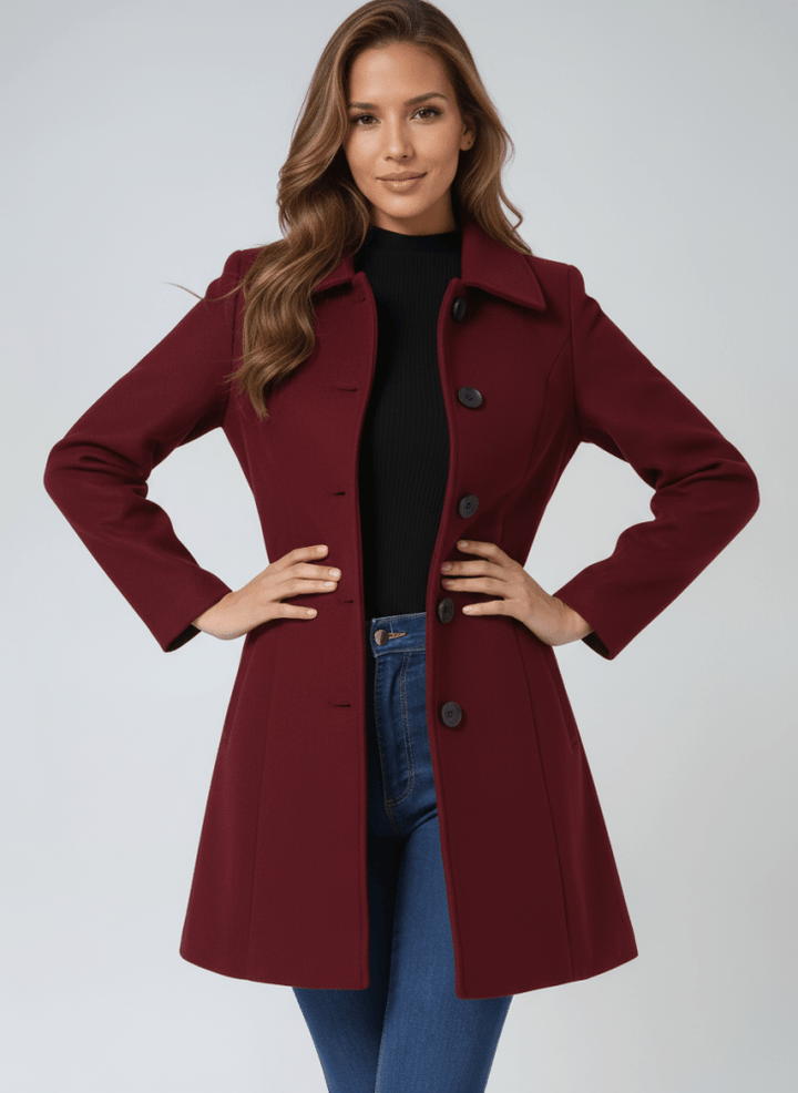 Helena | Women's Winter Coat with One Button