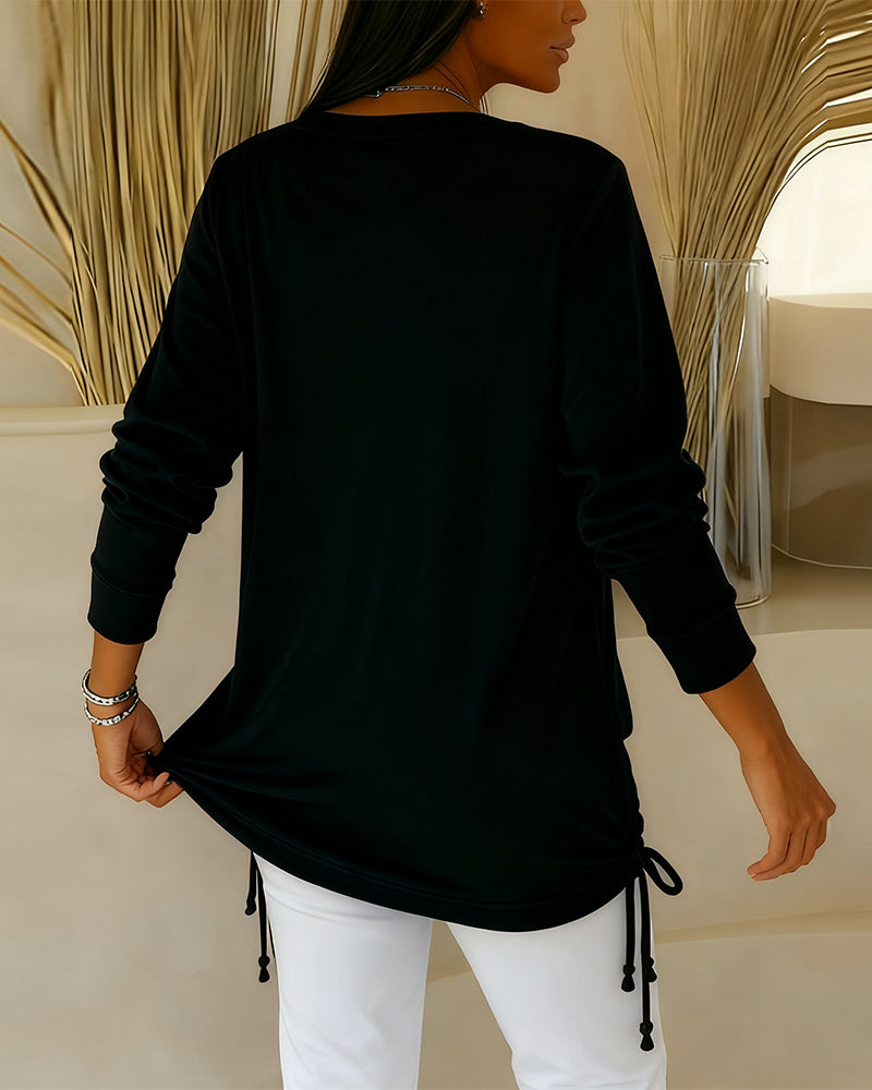 Karen - Two-Tone Sequin Top Effect Two-in-One