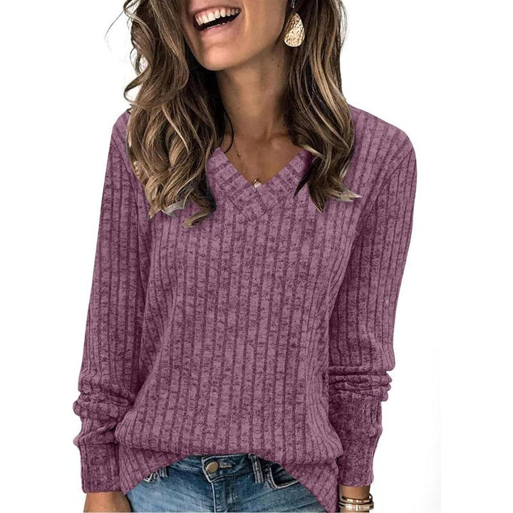Chloe™ - Women V Neck Oversized Lightweight Knit Sweater