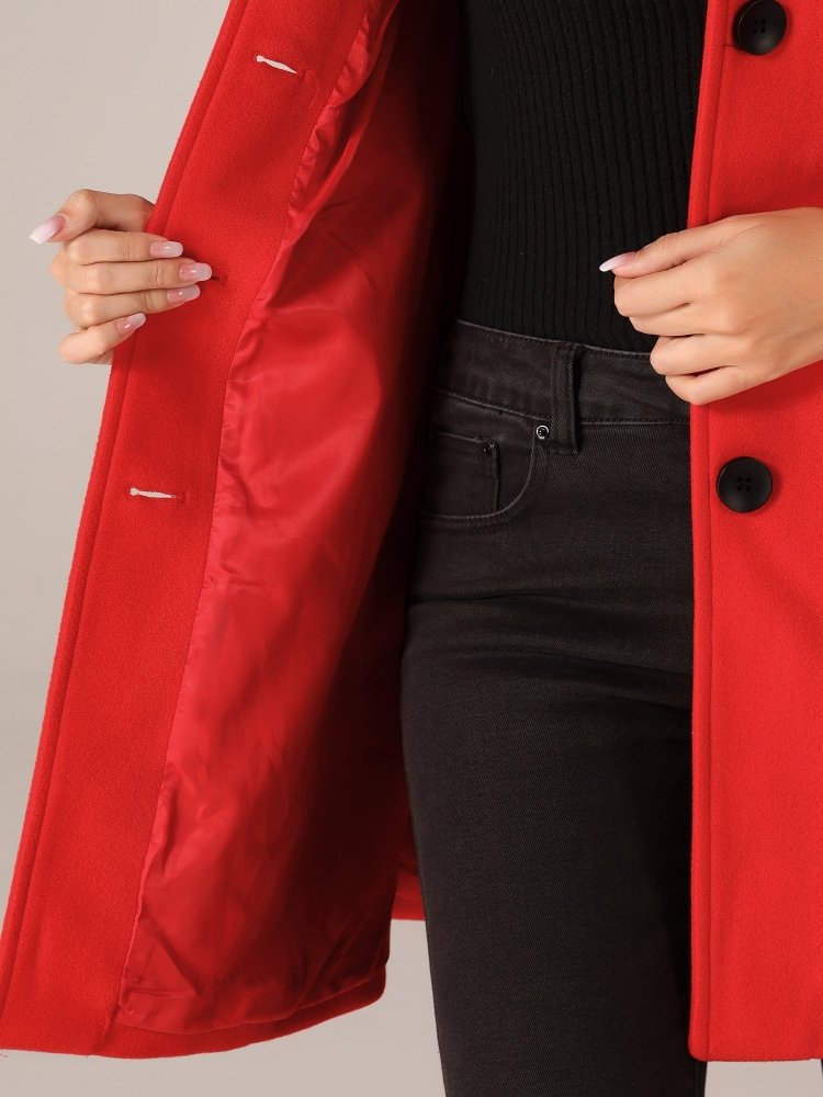 Helena | Women's Winter Coat with One Button
